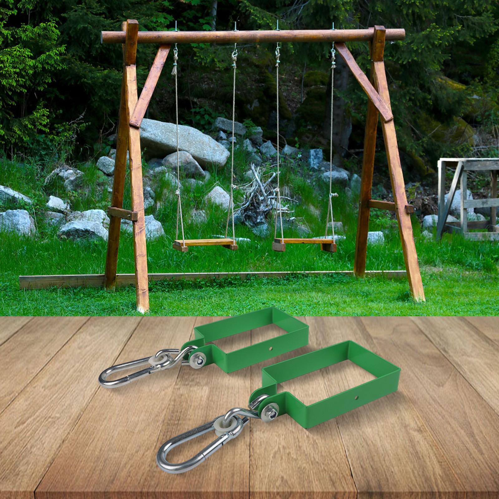 Heavy Metal Swing Set Accessories for Backyard Playtime Set of 2 or 4 Pieces - Picture 23 of 35