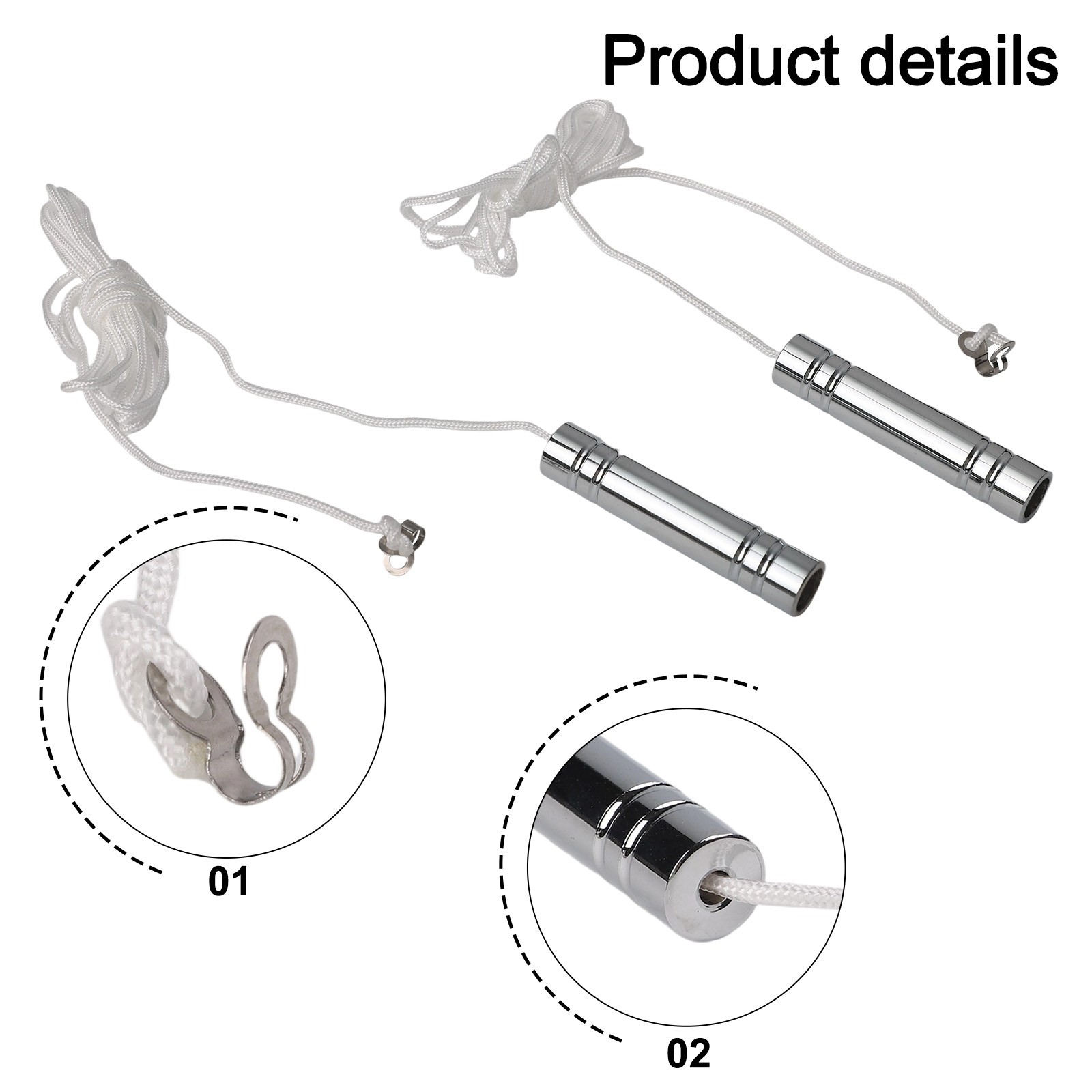 Bathroom Lighting Pull Handle Set with 150cm Rope for Fixture Compatibility - Photo 21/28