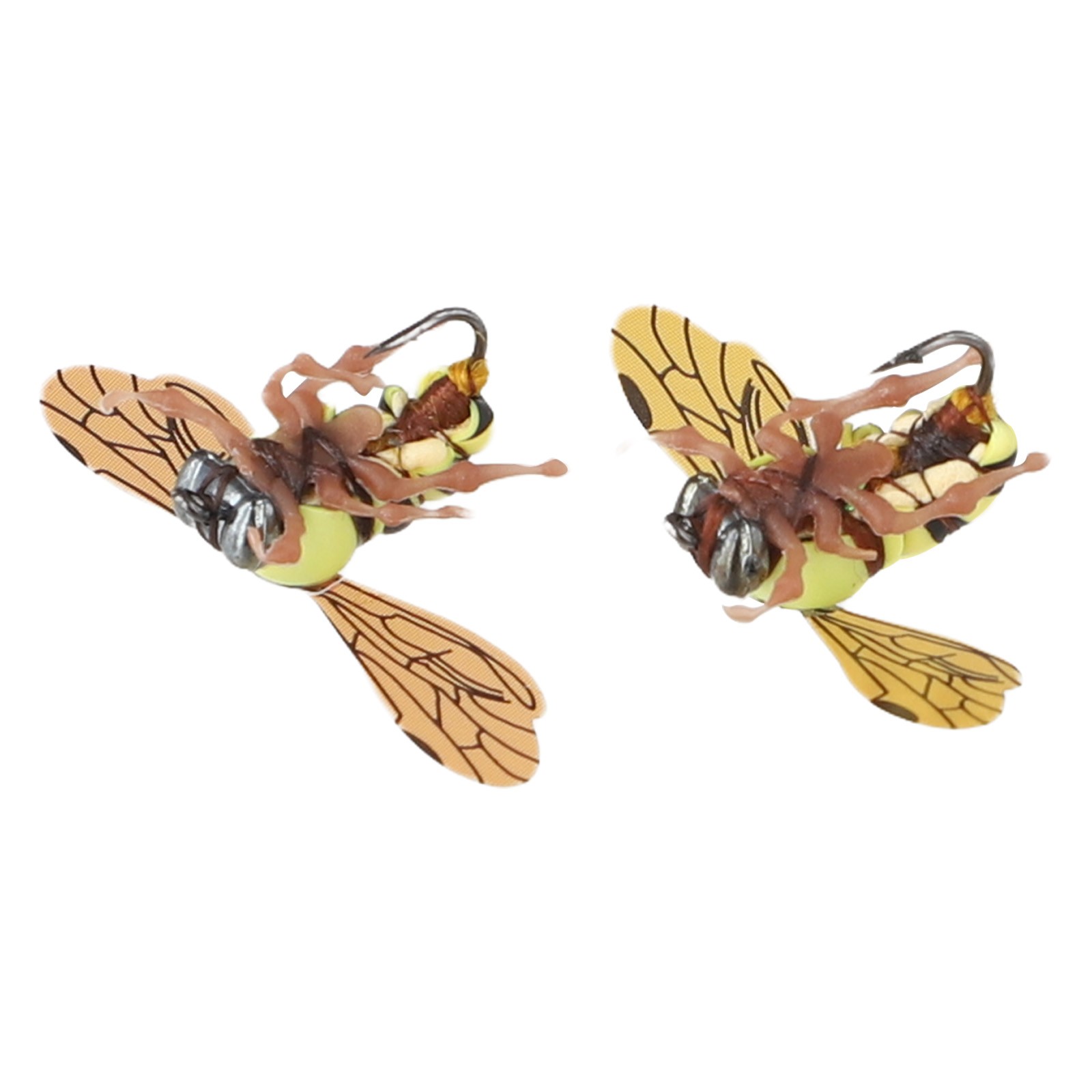 Juego de 2 señuelos de moscas de trucha para pesca cebos realistas de imitación de insectos - Imagen 26 de 43