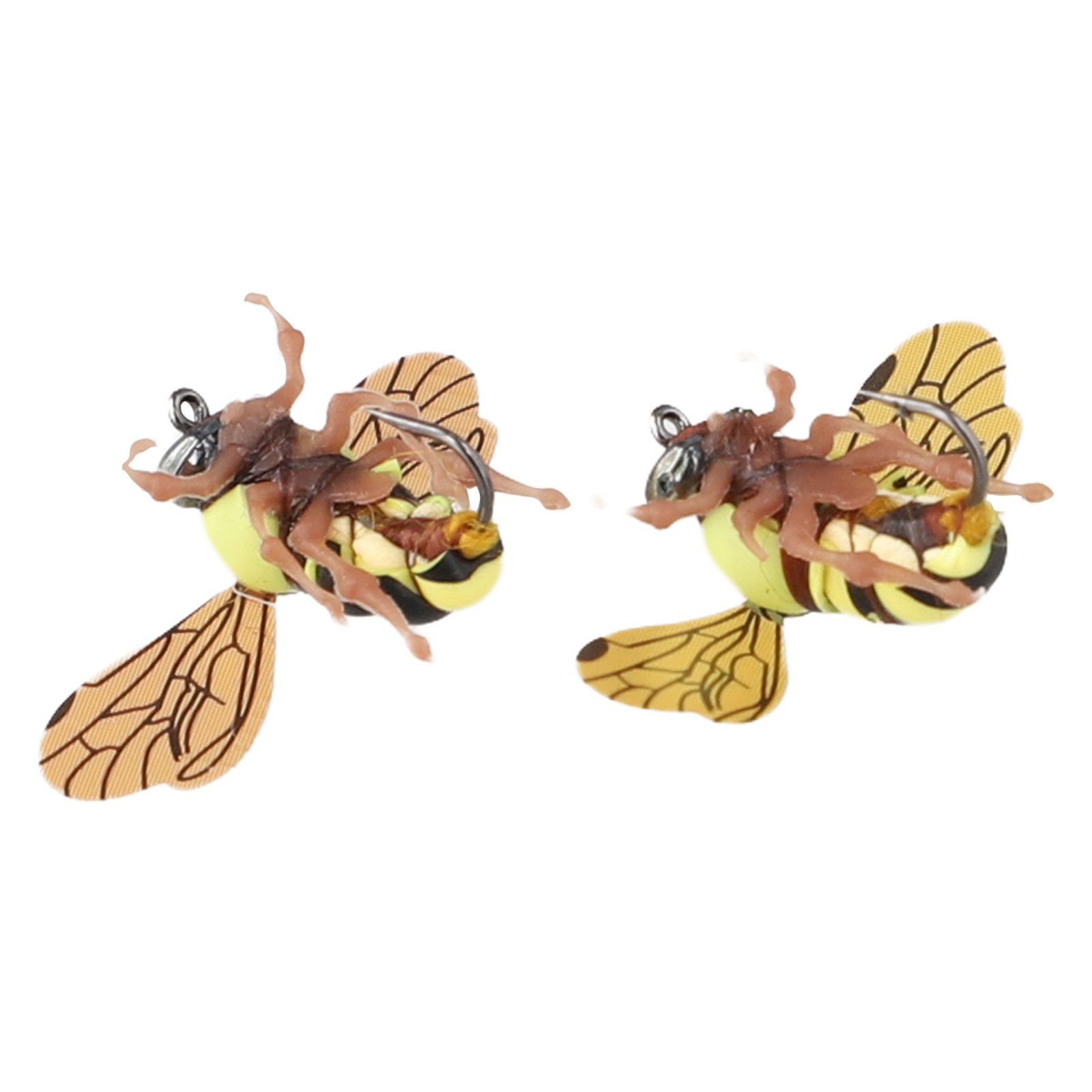 Juego de 2 señuelos de moscas de trucha para pesca cebos realistas de imitación de insectos - Imagen 27 de 43