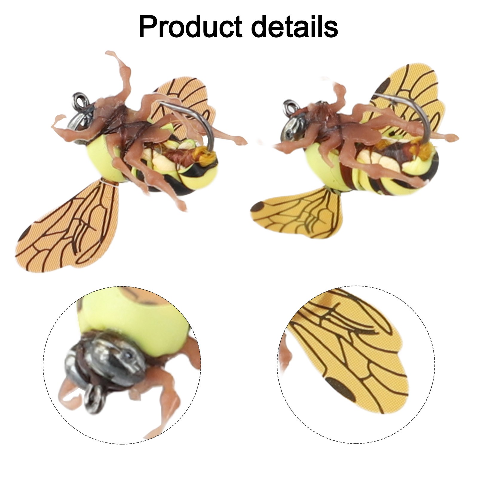 Juego de 2 señuelos de moscas de trucha para pesca cebos realistas de imitación de insectos - Imagen 30 de 43