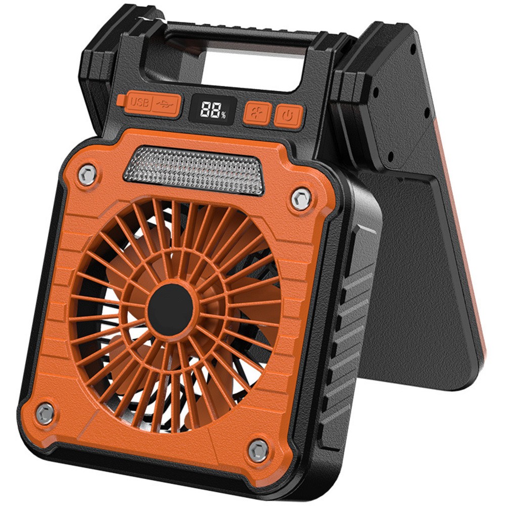 Portable LED Lantern and Solar Fan with Four Speed Settings achats for Camping Trips