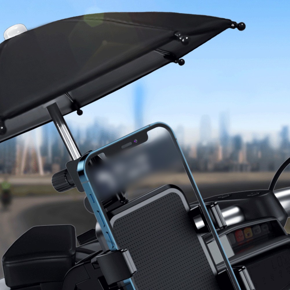 Pare-soleil support téléphone portable avec vision réglable pour vélos et mo - Photo 10 sur 14