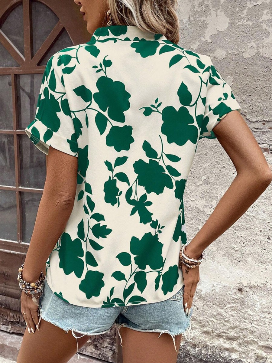 Floral bat sleeve T shirt for women perfect for casual outings and parties - Picture 15 of 72