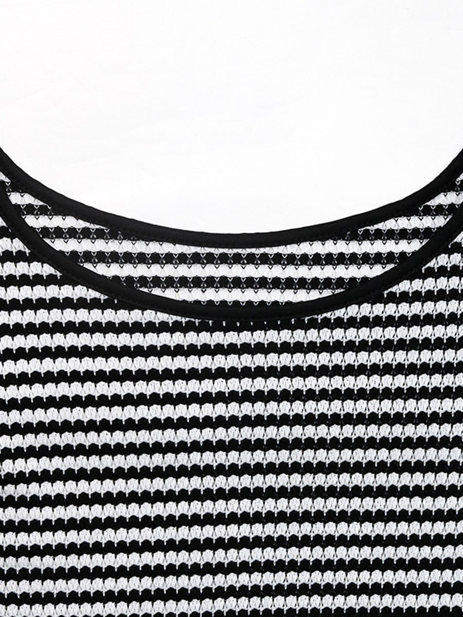 Casual and Comfortable Women's T Shirt with Striped Pattern for Leisure and Fun - Picture 29 of 72
