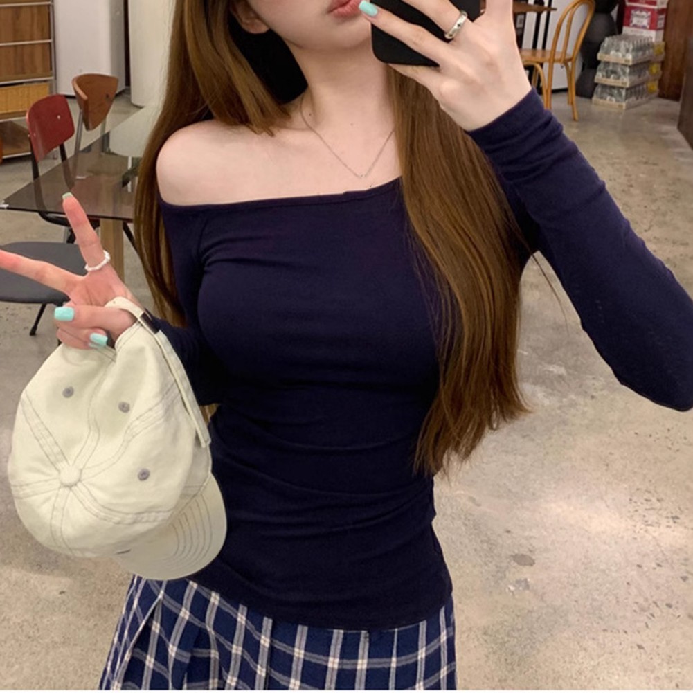 Off Shoulder T-shirt Perfect For Vacation Polyester Fabric Fashion Essentials - Picture 18 of 40