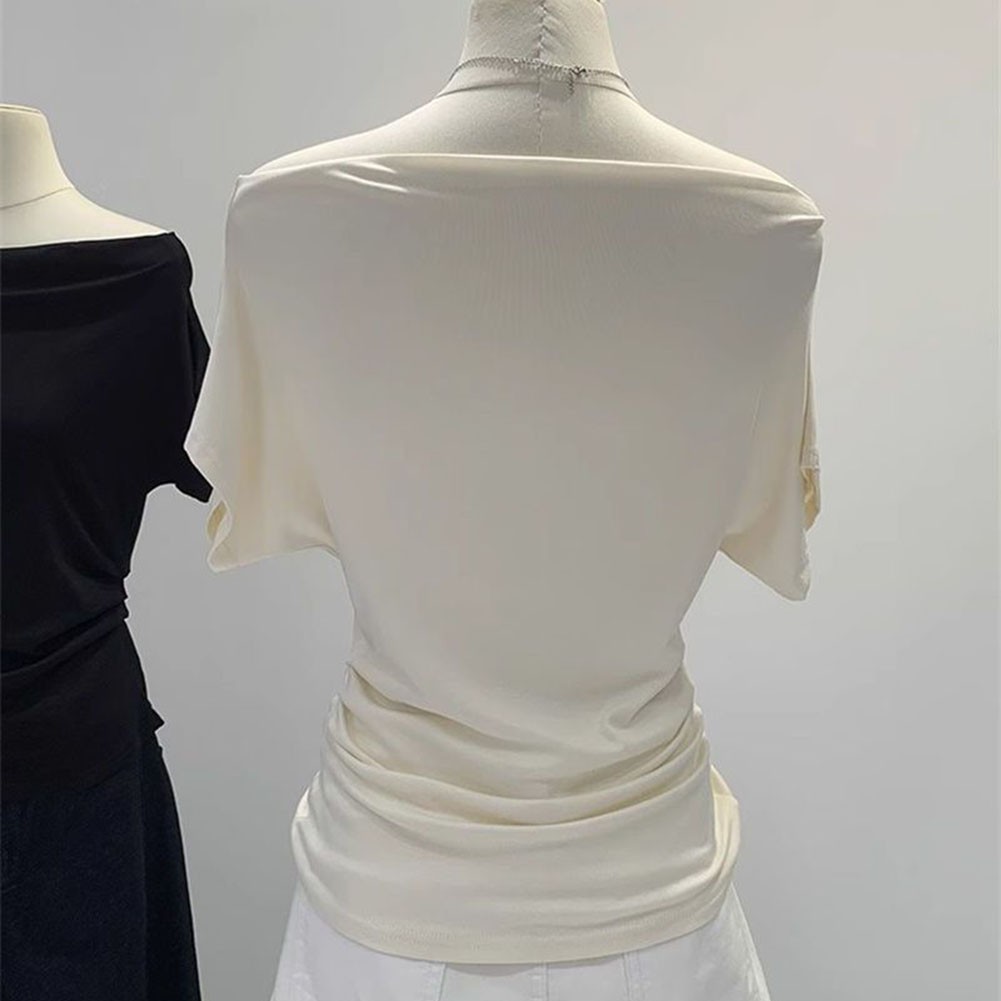 Women's Casual Off Shoulder Slim TShirts for Summer Use Short Sleeve Style - Picture 25 of 34