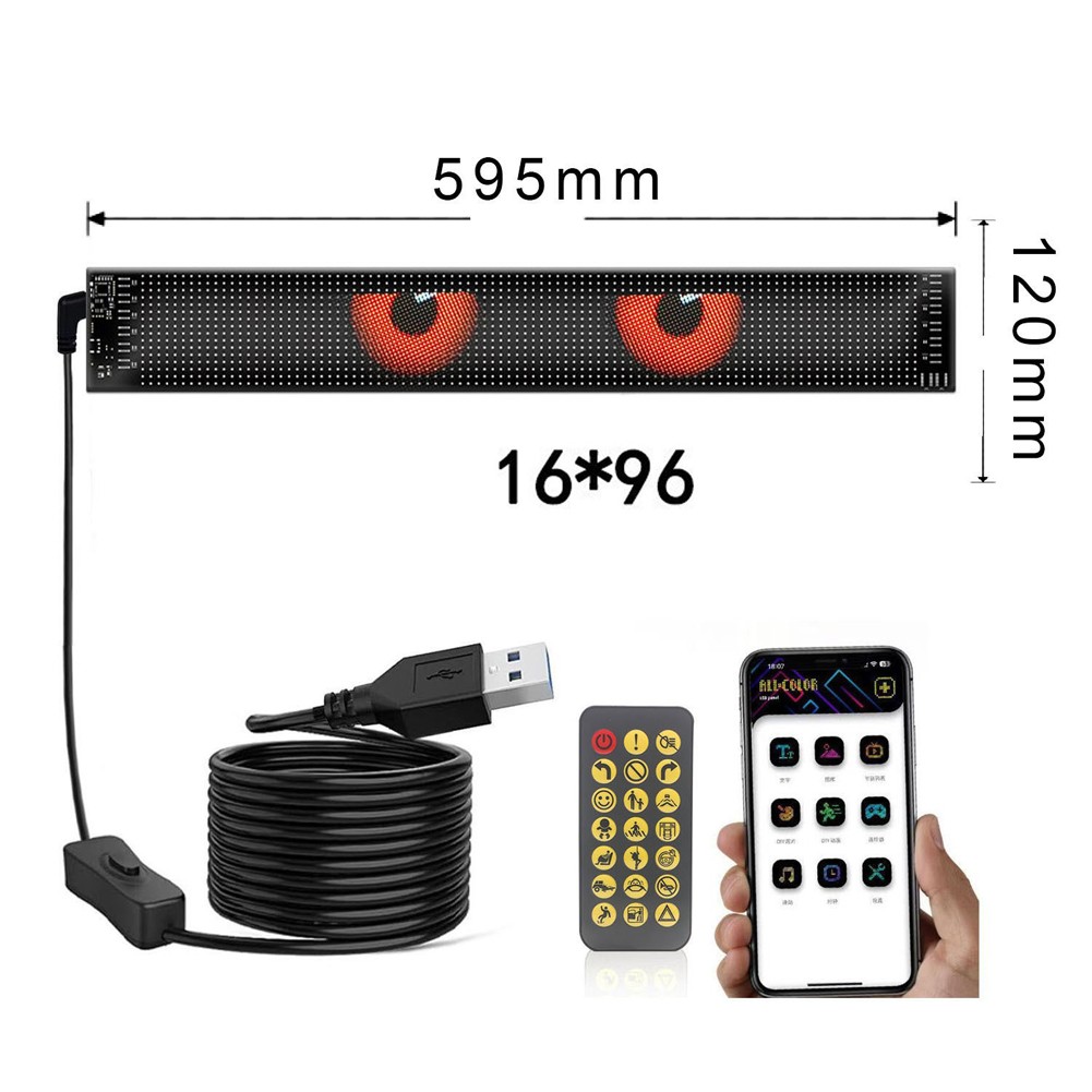 Yeux LED Programmables RGB Pour Véhicule - Accessoire Tuning Flexible Et Dynamique