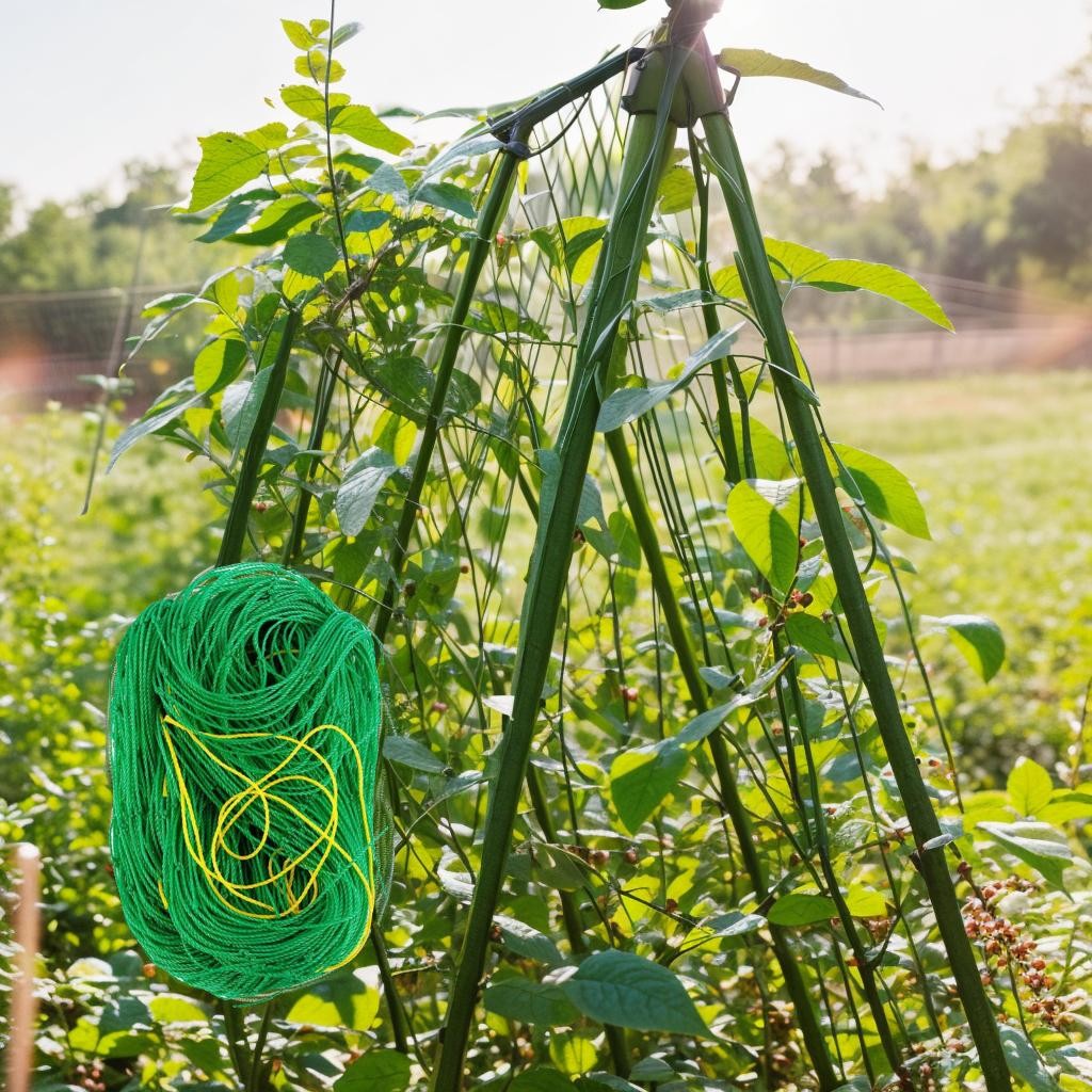 Quality Nylon Climbing Net 2024 for Vertical Gardening of Various Plants Green