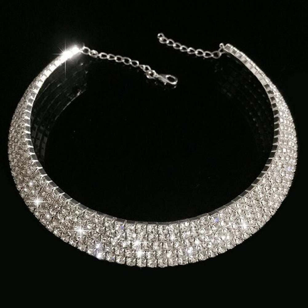Multi Layered Rhinestone Necklace Unique and Fashionable Jewelry for Any Look - Picture 8 of 9
