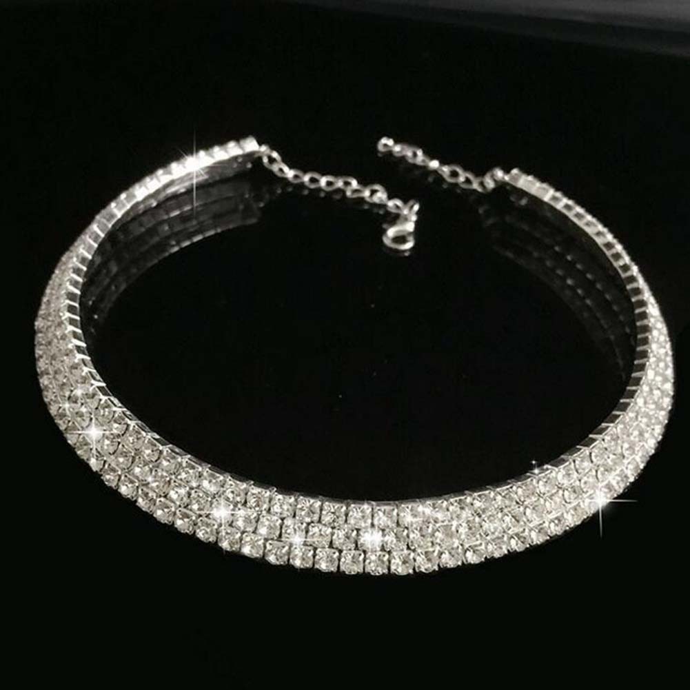 Multi Layered Rhinestone Necklace Unique and Fashionable Jewelry for Any Look - Picture 7 of 9