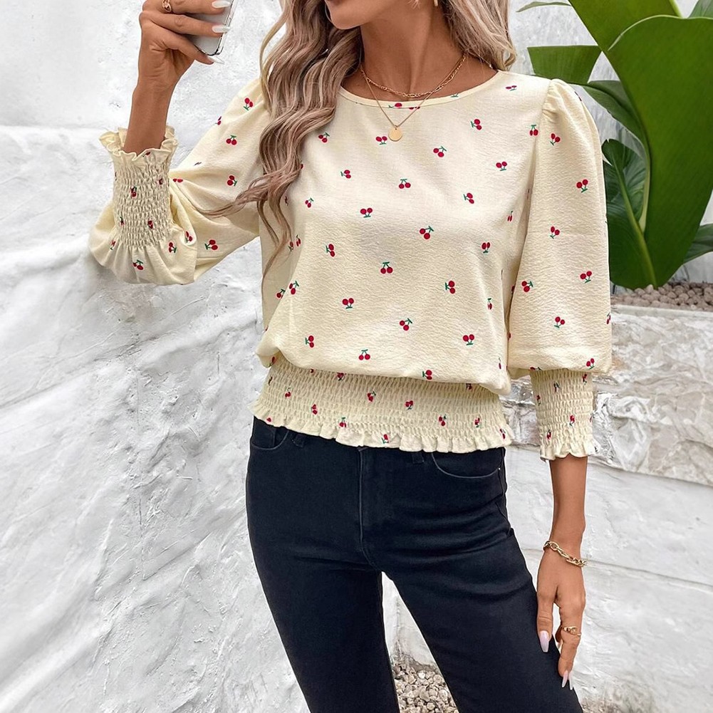 Relaxed Women's Loose Fit Shirt Casual Round Neck Design for Everyday Outfits - Picture 67 of 96