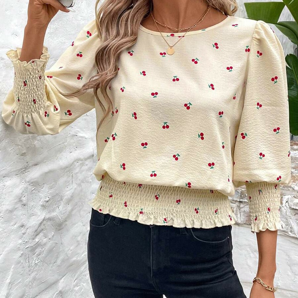 Relaxed Women's Loose Fit Shirt Casual Round Neck Design for Everyday Outfits - Picture 44 of 96