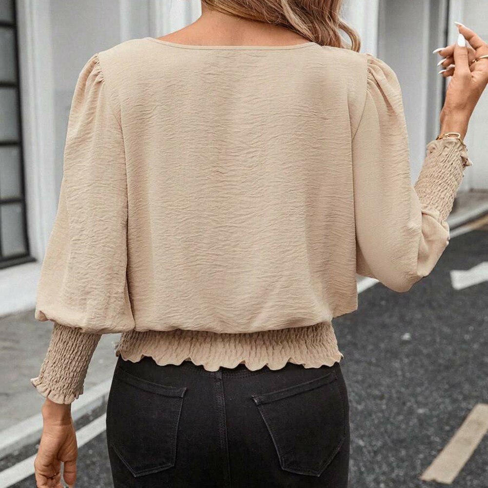 Relaxed Women's Loose Fit Shirt Casual Round Neck Design for Everyday Outfits - Picture 47 of 96