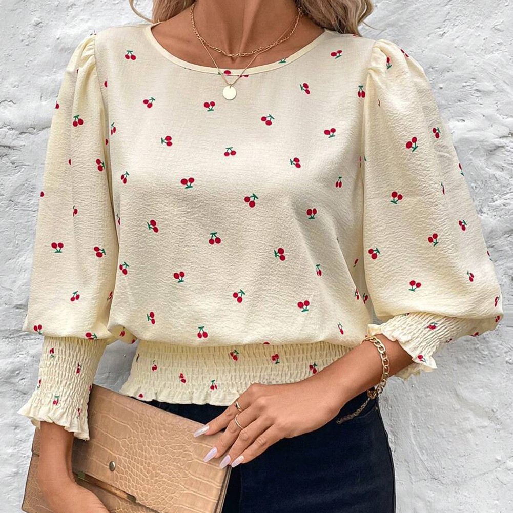 Relaxed Women's Loose Fit Shirt Casual Round Neck Design for Everyday Outfits - Picture 61 of 96