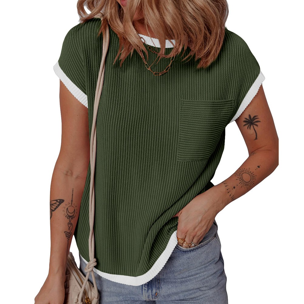 New Condition Casual T-shirt Breathable Fabric Fashionable T-shirt Pocket Detail - Picture 13 of 52