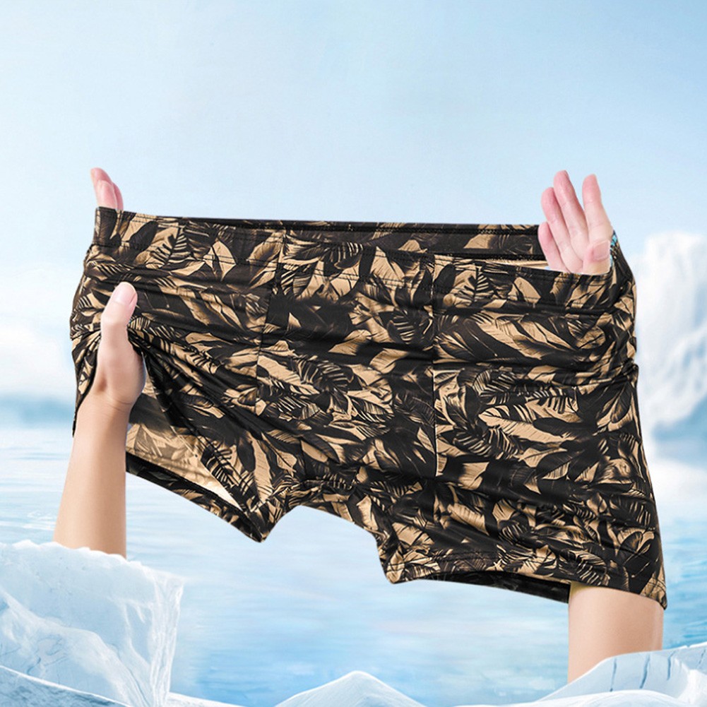 Trendy Mid Waist Men's Boxer Shorts with Print for Swimming Activities - Picture 10 of 12