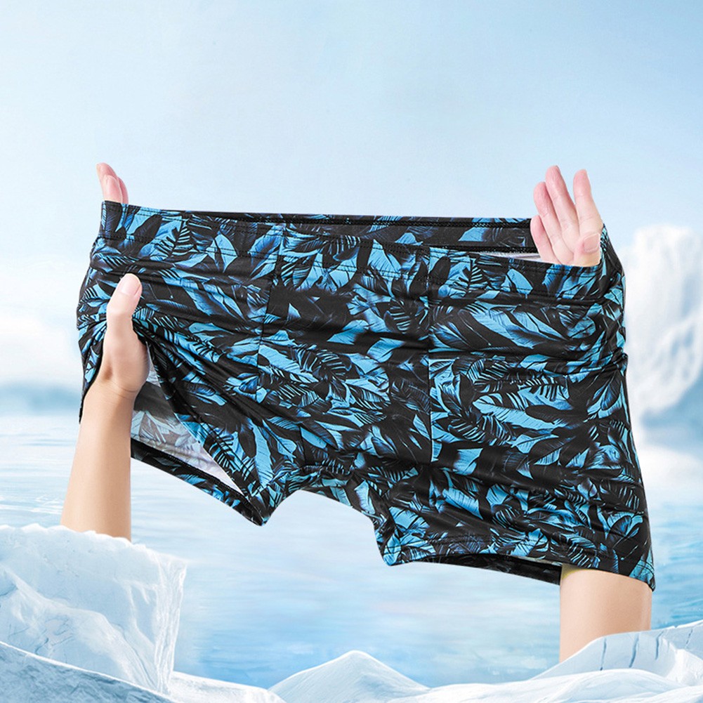 Trendy Mid Waist Men's Boxer Shorts with Print for Swimming Activities - Picture 11 of 12