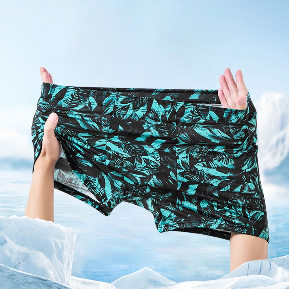 Trendy Mid Waist Men's Boxer Shorts with Print for Swimming Activities - Picture 12 of 12