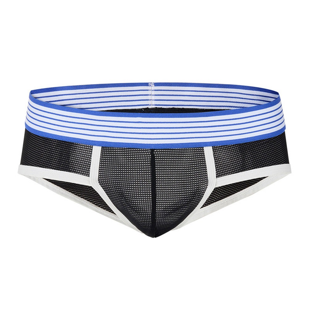 Slip homme confortable taille basse avec maille translucide vente et bout ouvert carac