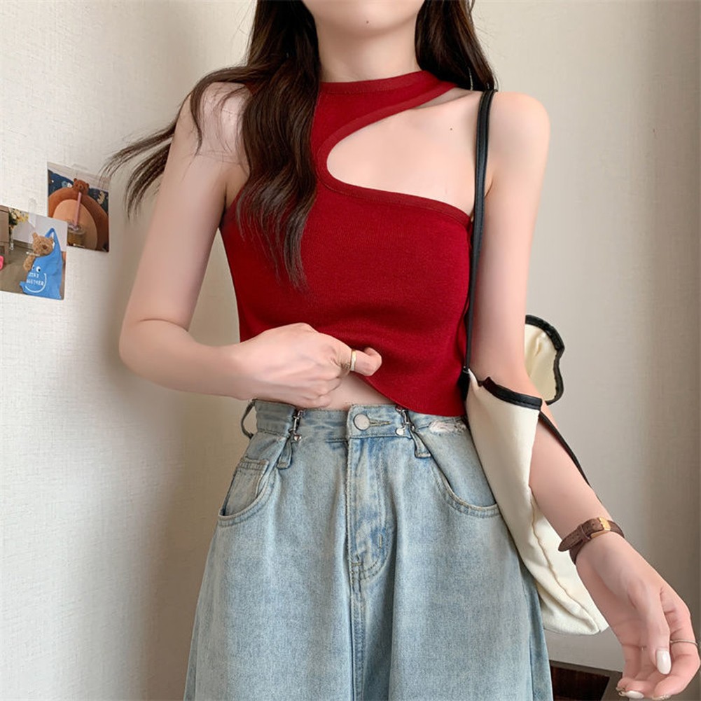 Summer Womens Irregular Camisole vendu Off Shoulder Sleeveless for Daily Wear