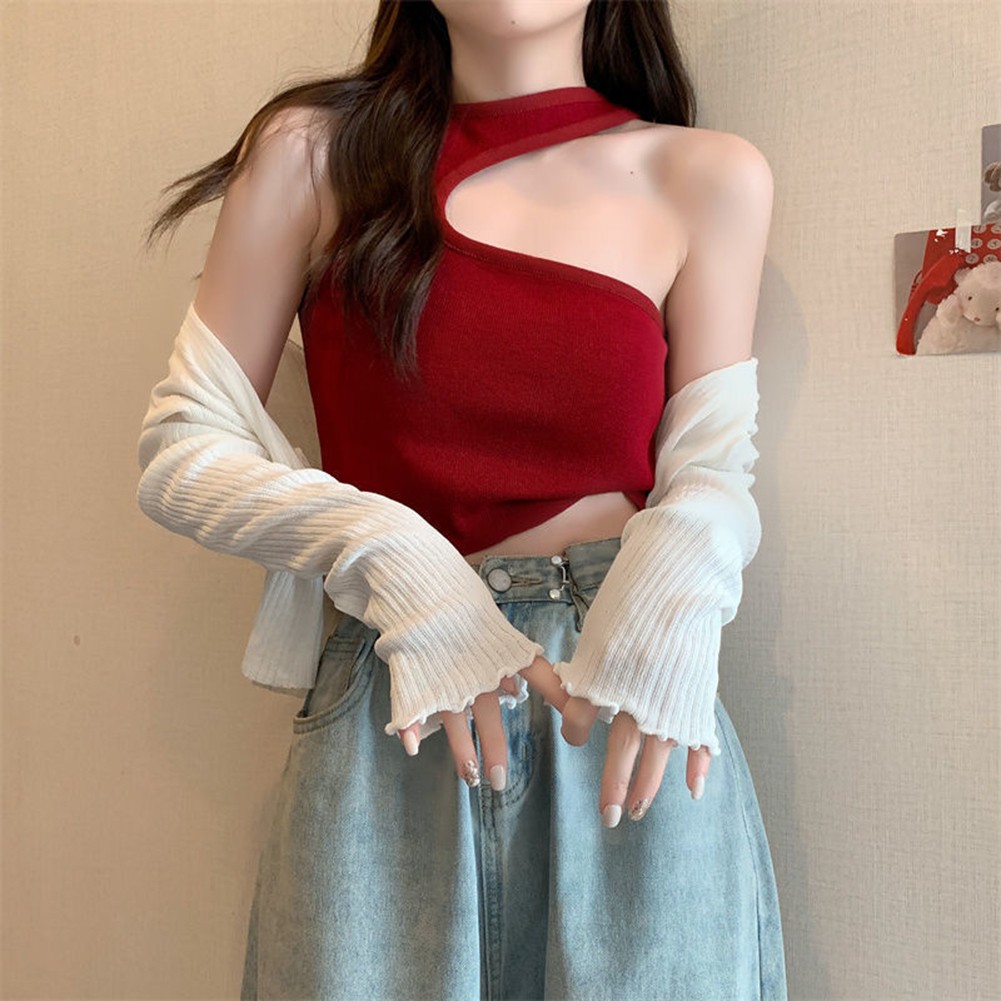 Summer Womens Irregular Camisole Off boutiques Shoulder Sleeveless for Daily Wear