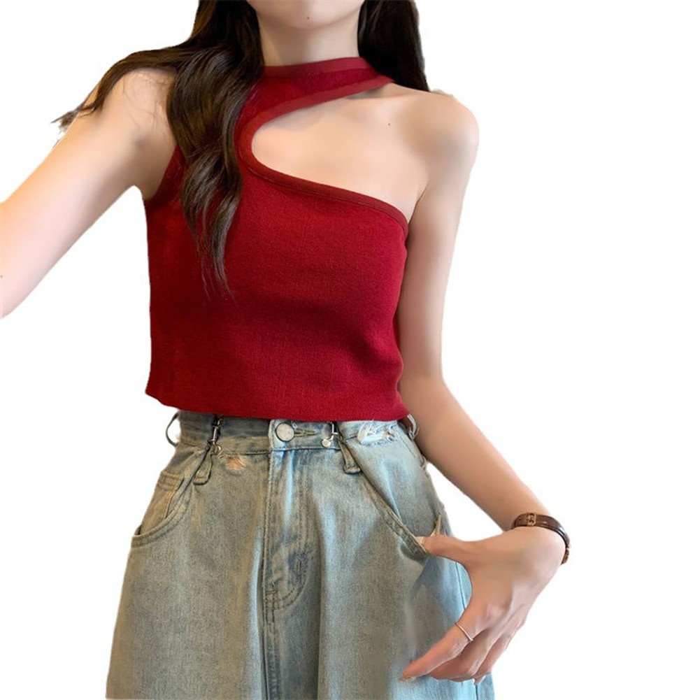 Summer en ligne Womens Irregular Camisole Off Shoulder Sleeveless for Daily Wear