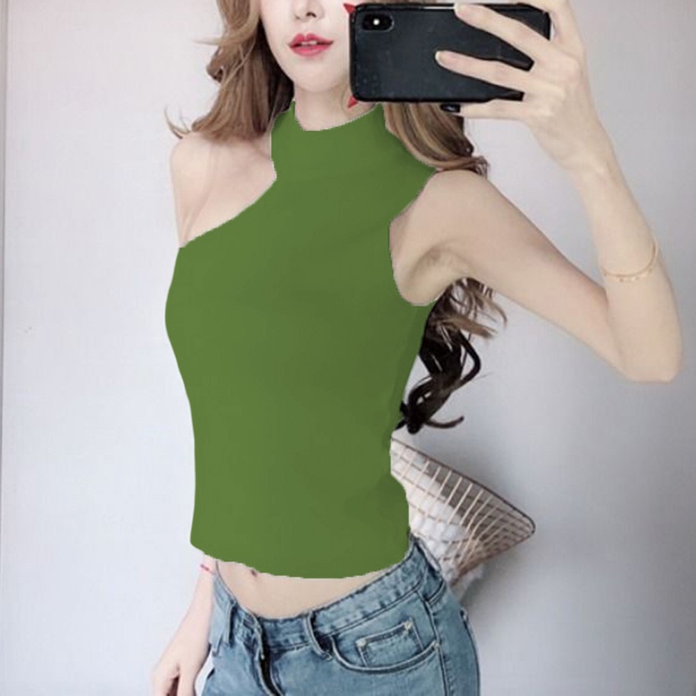 Fashionable Womens Knitted Camisole Top Off Shoulder Sleeveless Design - Picture 27 of 27
