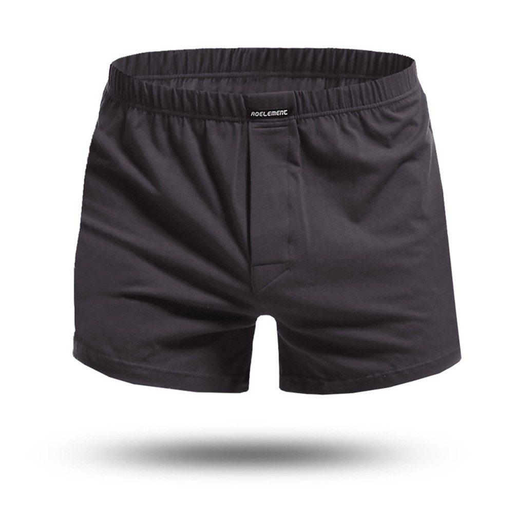 Men Shorts Breathable Homewear Classic Style Flat Corner Cut Lightweight Fabric