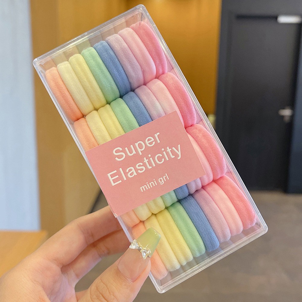 Casual Outfits Pastel Elastic Bands Charming Half-Up Style Diverse Color Range