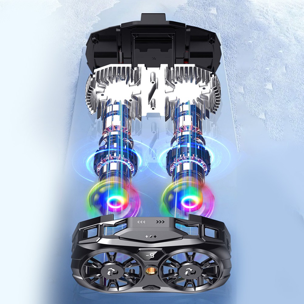 Smart Temperature Control Mobile Phone Cooler with RGB Backlight Feature