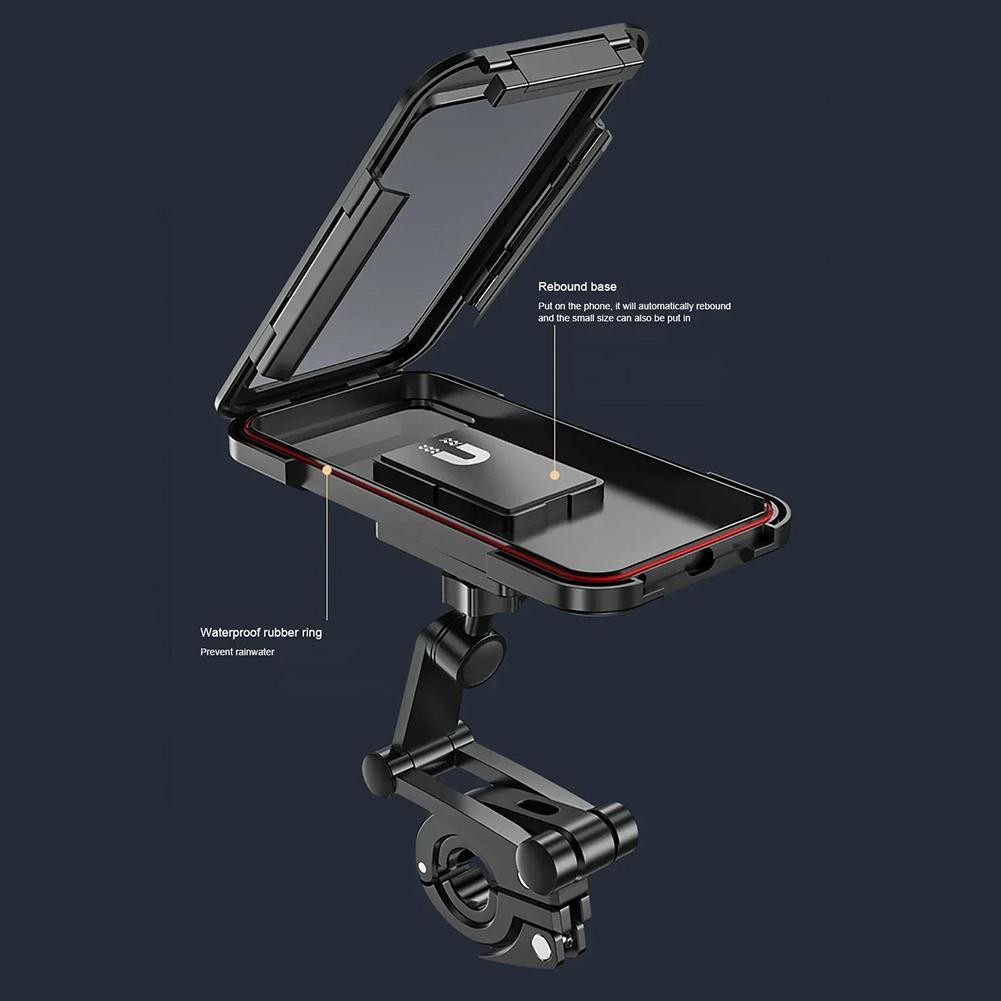 Adjustable Waterproof Motorcycle Phone Mount Secure Holder for 7 Inch Devices - Picture 7 of 10
