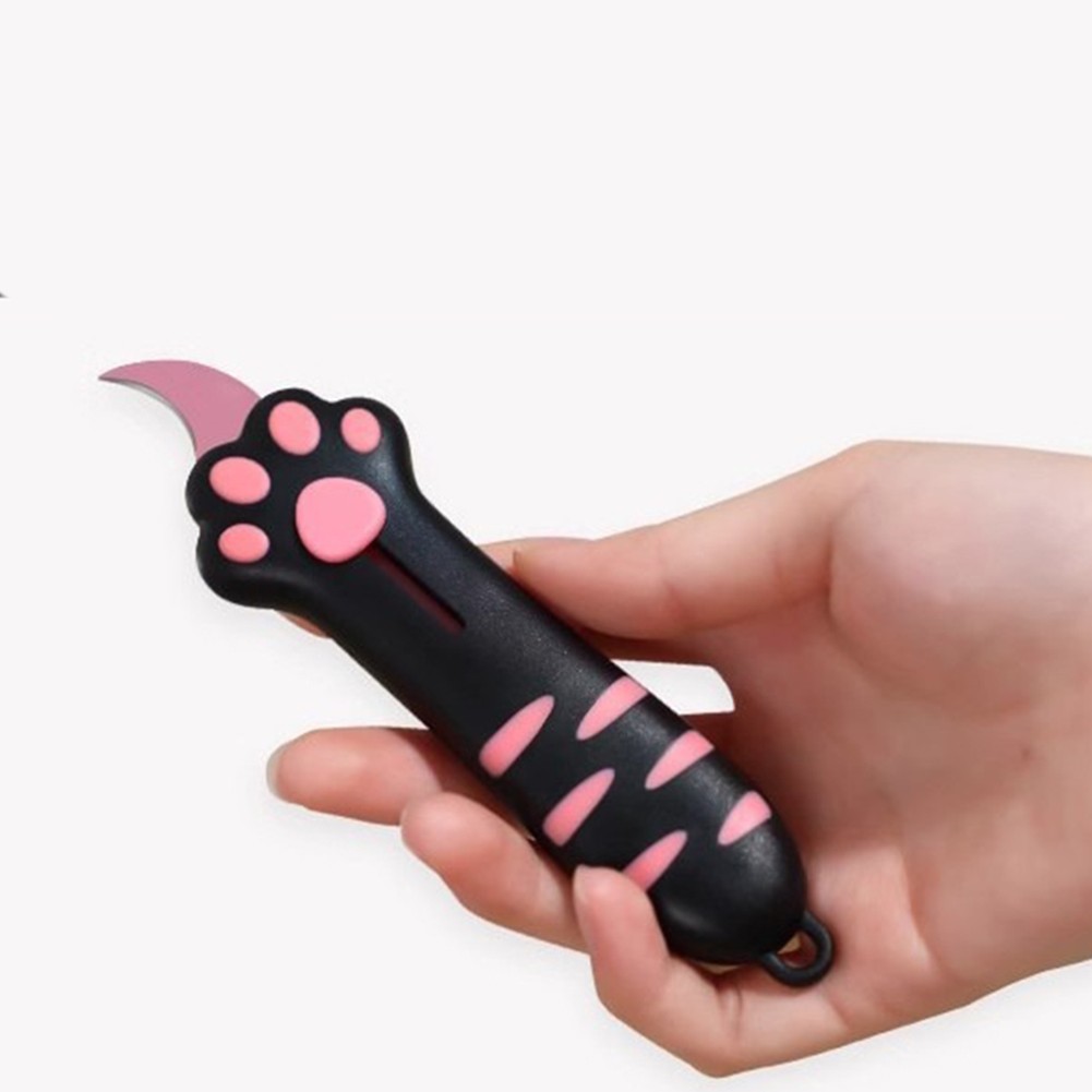 Retractable Cat Claw Cutter Adorable Design Utility Box Cutter for Cutting - Picture 16 of 27