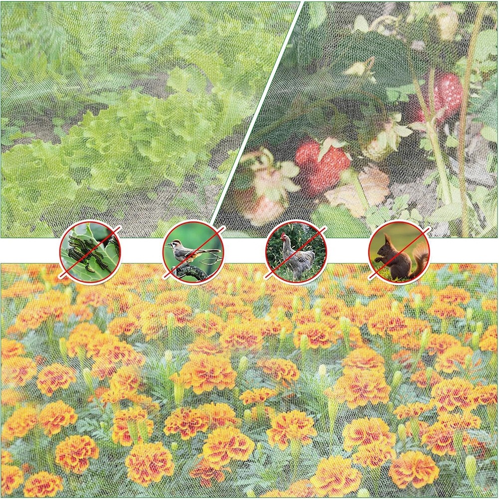 Adjustable Drawstrings Garden Mesh Covers Easy Installation Garden Covers