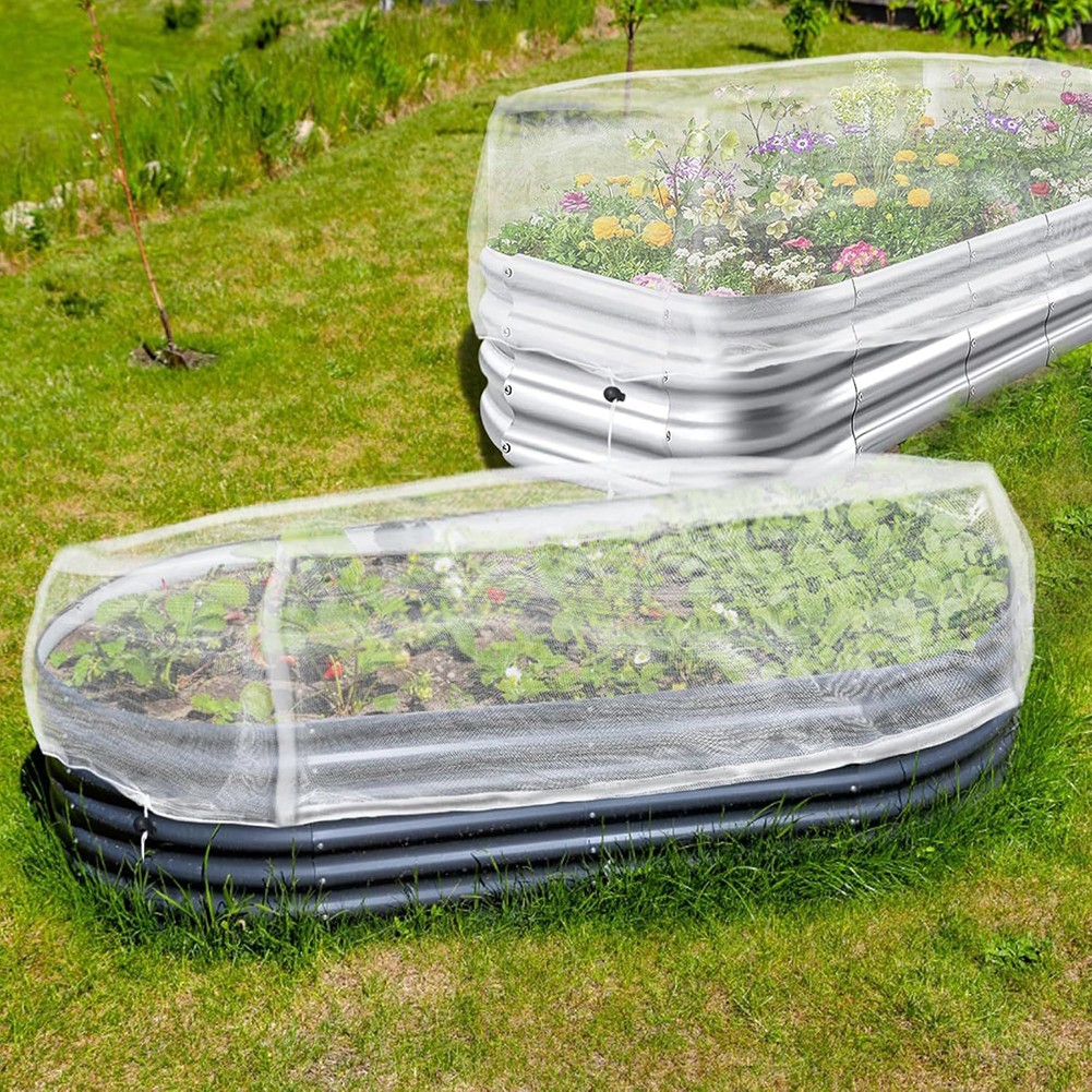 Adjustable Drawstrings Garden Mesh Covers Easy Installation Garden Covers