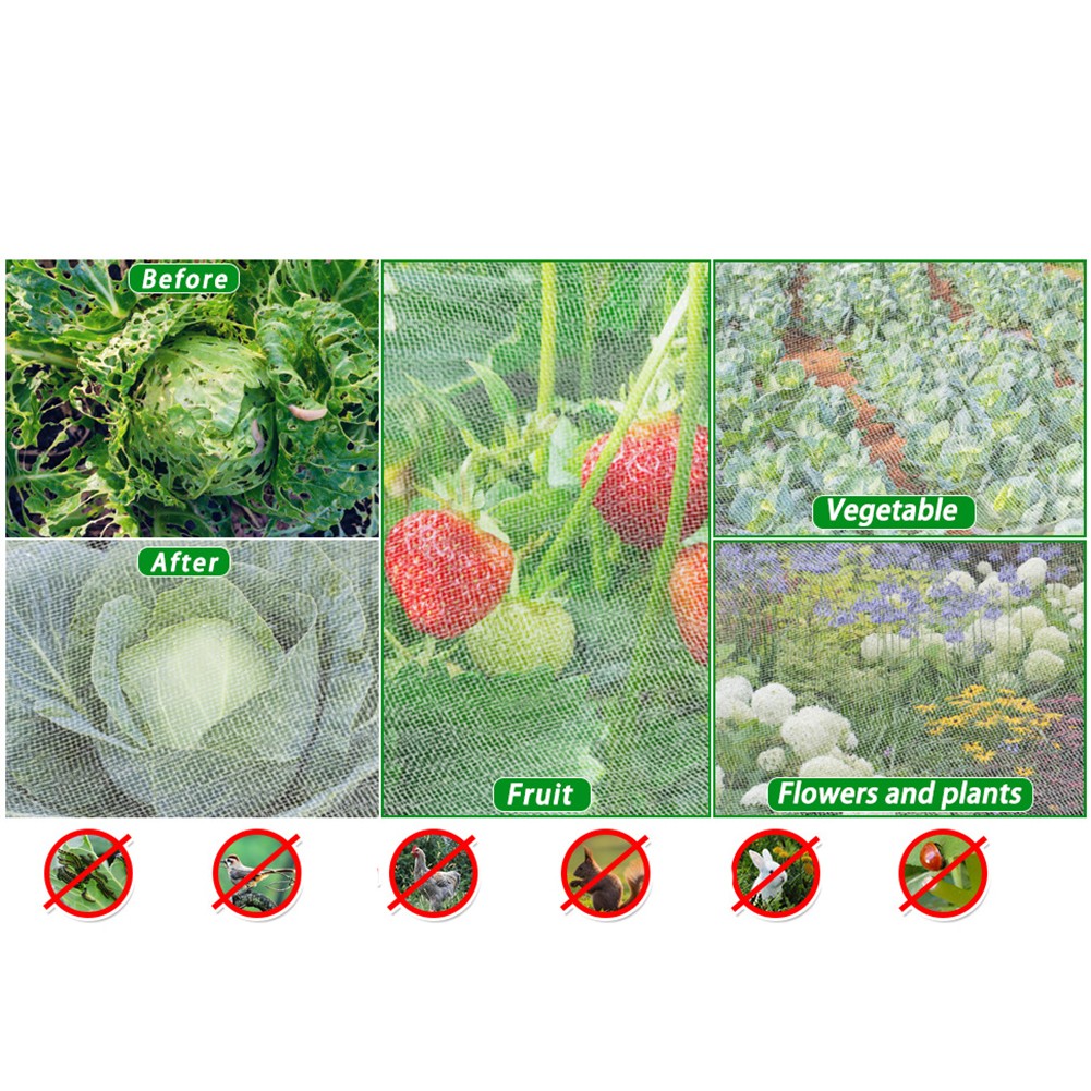 Adjustable Drawstrings Garden Mesh Covers Easy Installation Garden Covers