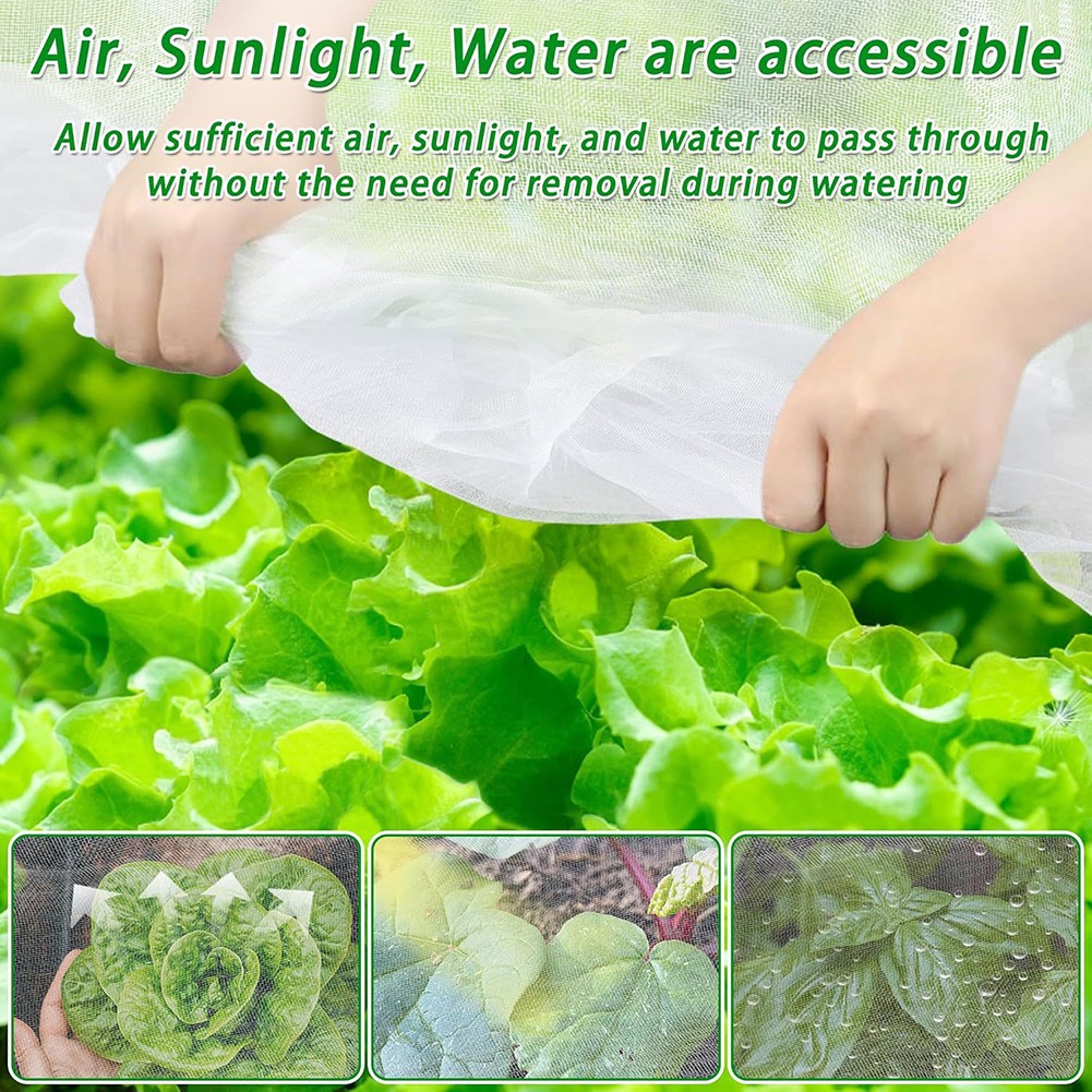 Adjustable Drawstrings Garden Mesh Covers Easy Installation Garden Covers