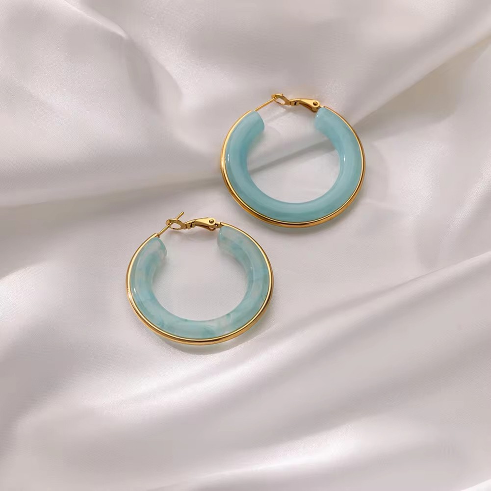 Attractive Gradient Acrylic Earrings Lightweight Fashionable soldes Accessory