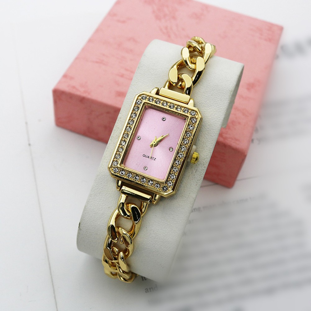 Modern Women's Watch with Gold Bracelet and Distinctive Diamond Design - Picture 8 of 12