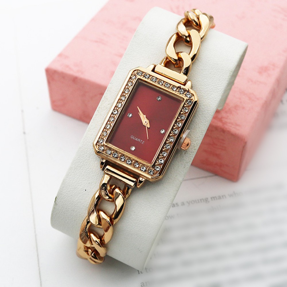 Modern Women's Watch with Gold Bracelet and Distinctive Diamond Design - Picture 9 of 12
