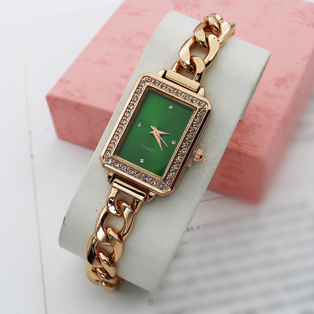Modern Women's Watch with Gold Bracelet and Distinctive Diamond Design - Picture 10 of 12