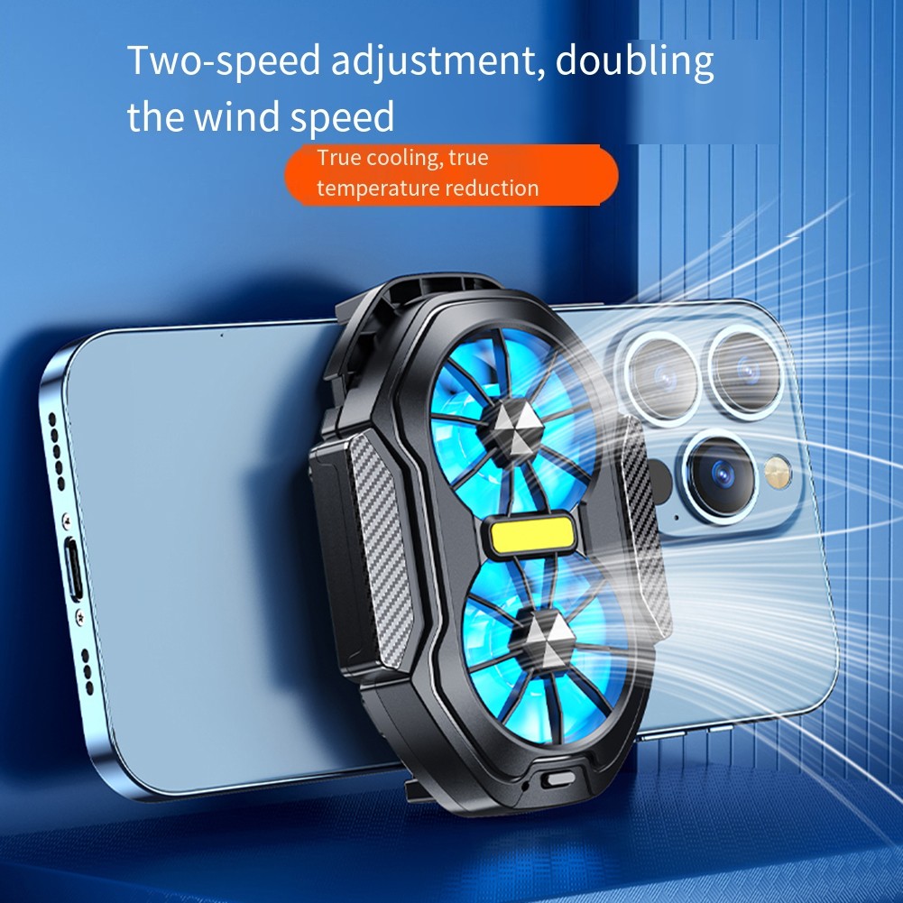 Handykühler für Handy für Gaming mit RGB-Beleuchtung und zwei Kühlfunktionen - Zdjęcie 9 z 14