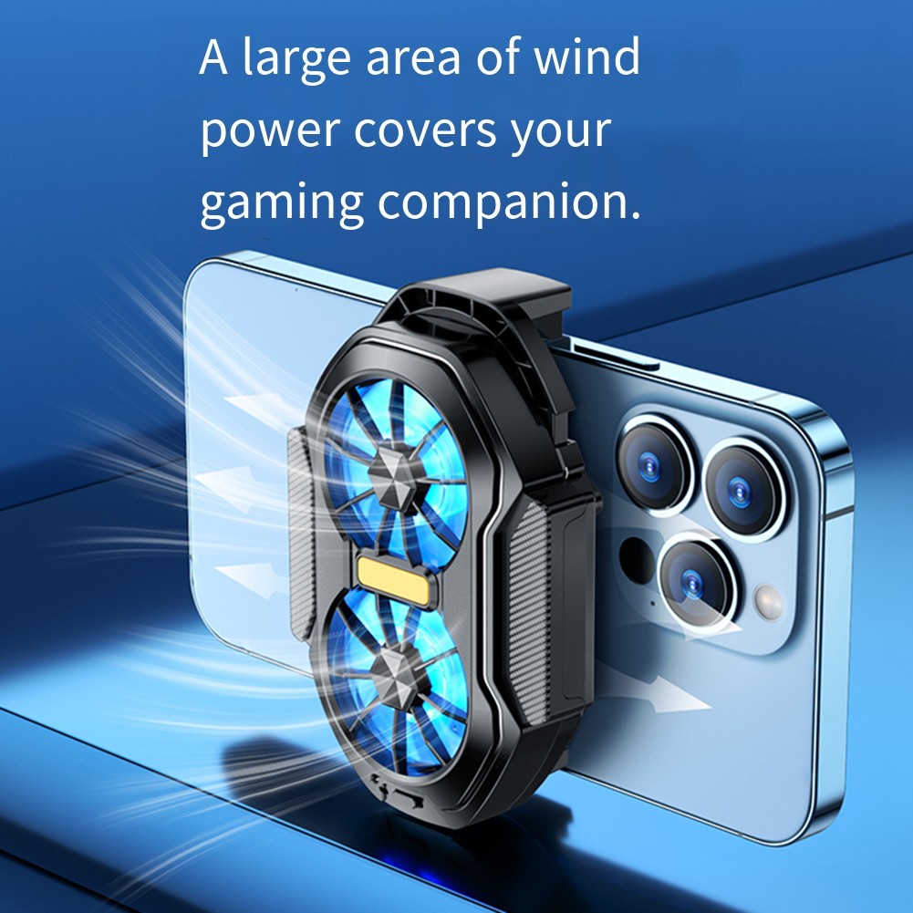 Handykühler für Handy für Gaming mit RGB-Beleuchtung und zwei Kühlfunktionen - Zdjęcie 7 z 14