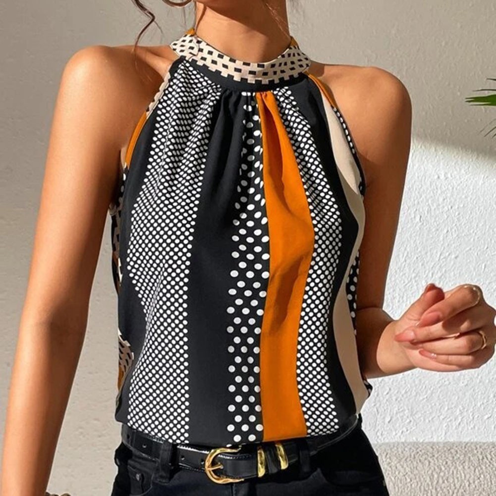 Women's Vest with Striped and Polka Dot Patterns for Casual Spring Fashion - Picture 30 of 84