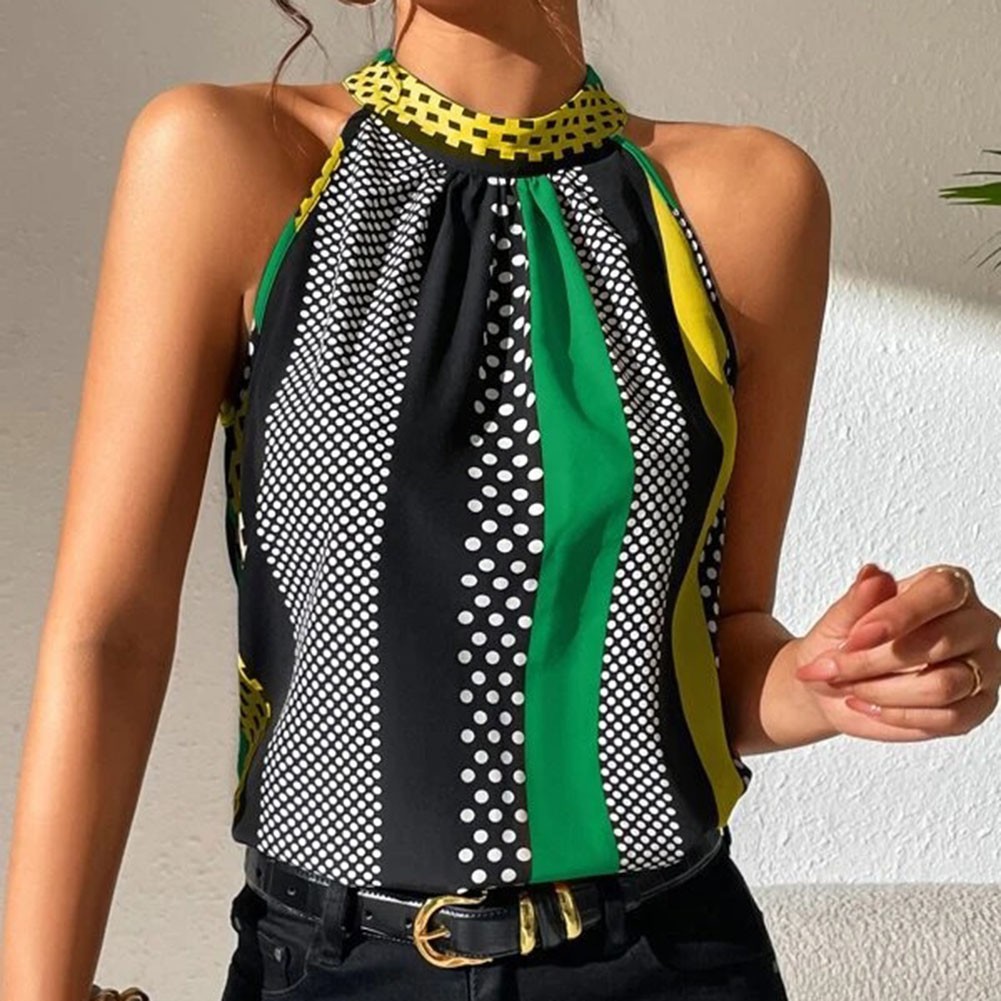 Women's Vest with Striped and Polka Dot Patterns for Casual Spring Fashion - Picture 49 of 84