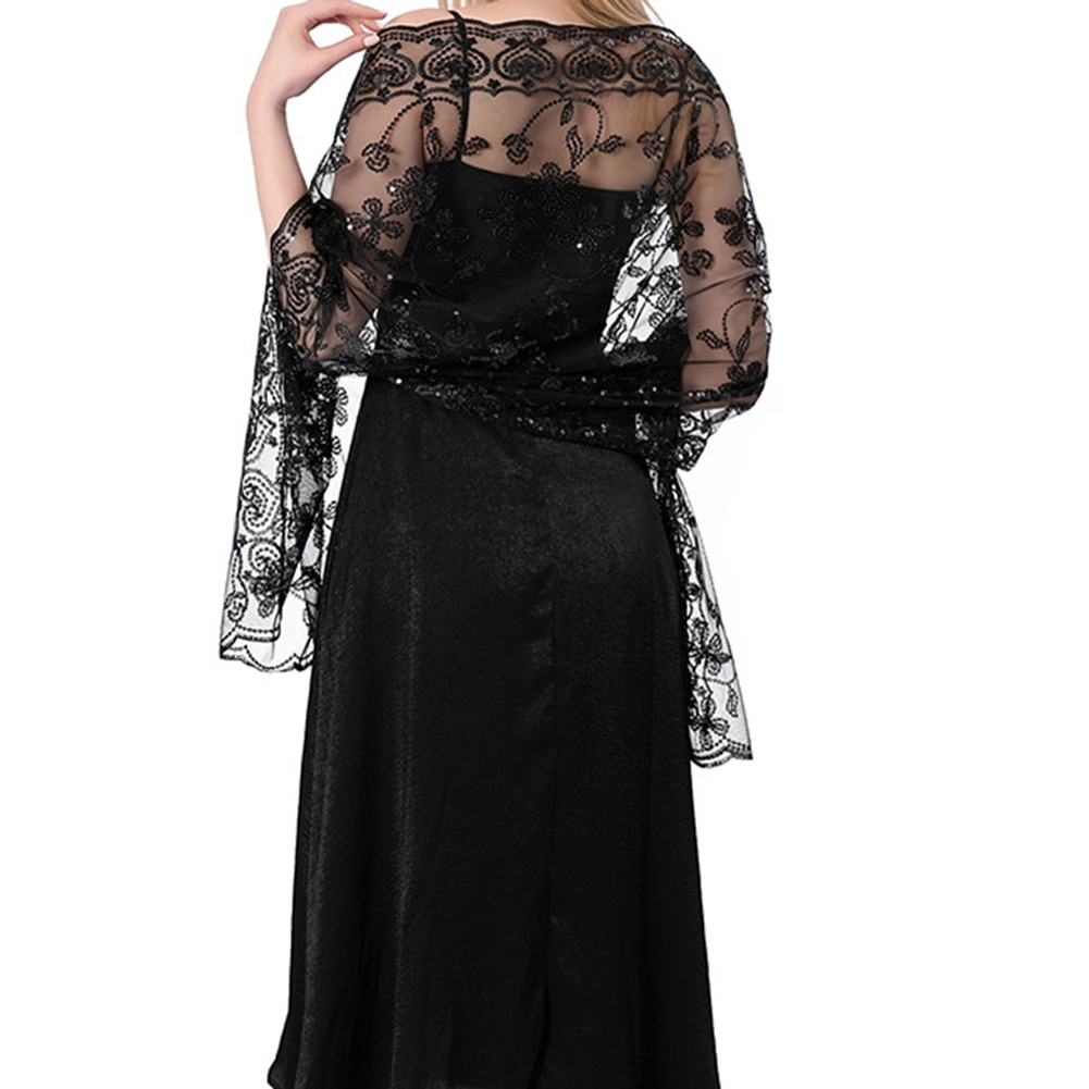 Echarpe brodée tissu facile dentretien coupe élastique écharpe mode danse performance