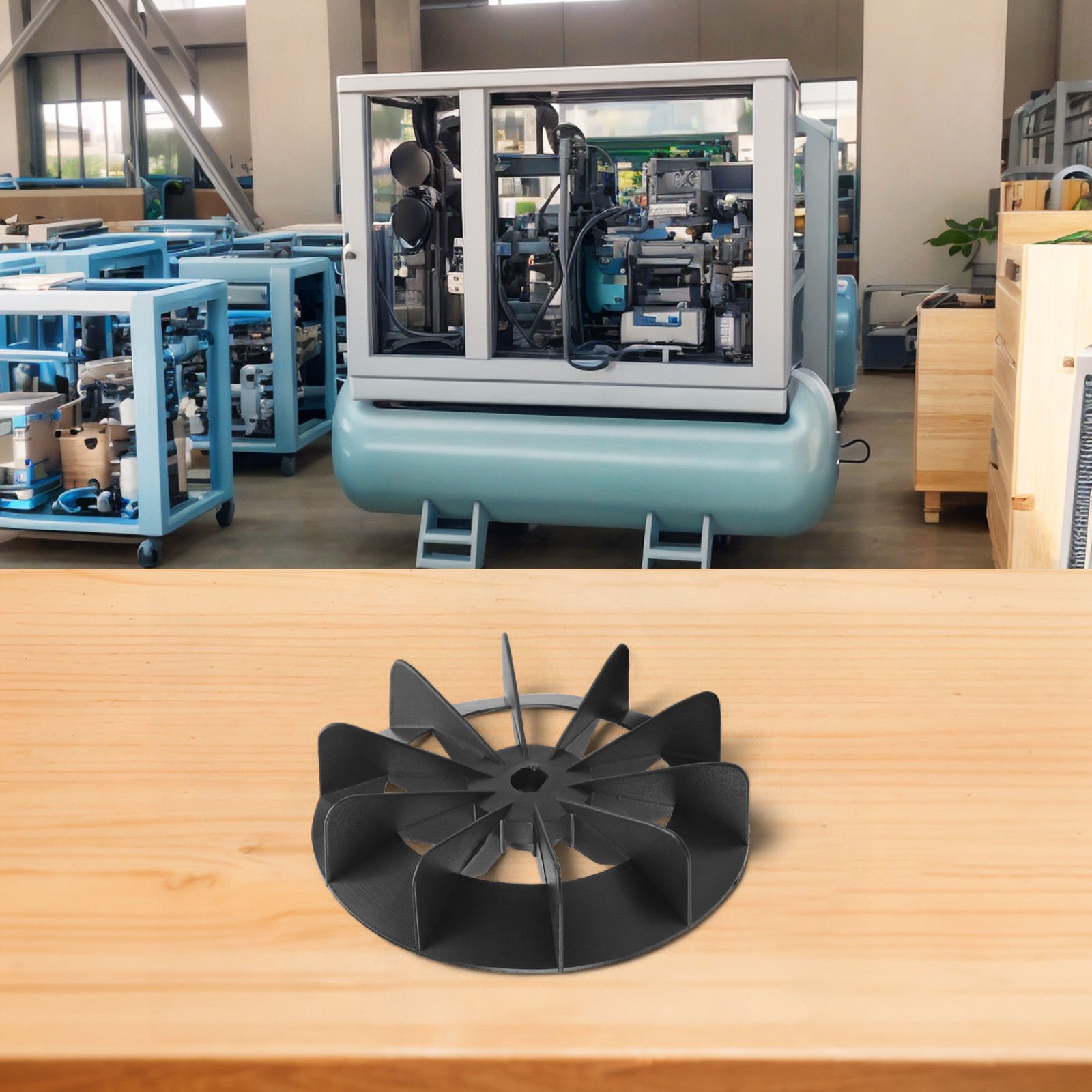 Hoja de ventilador de plástico resistente y compresor de aire - Imagen 33 de 45