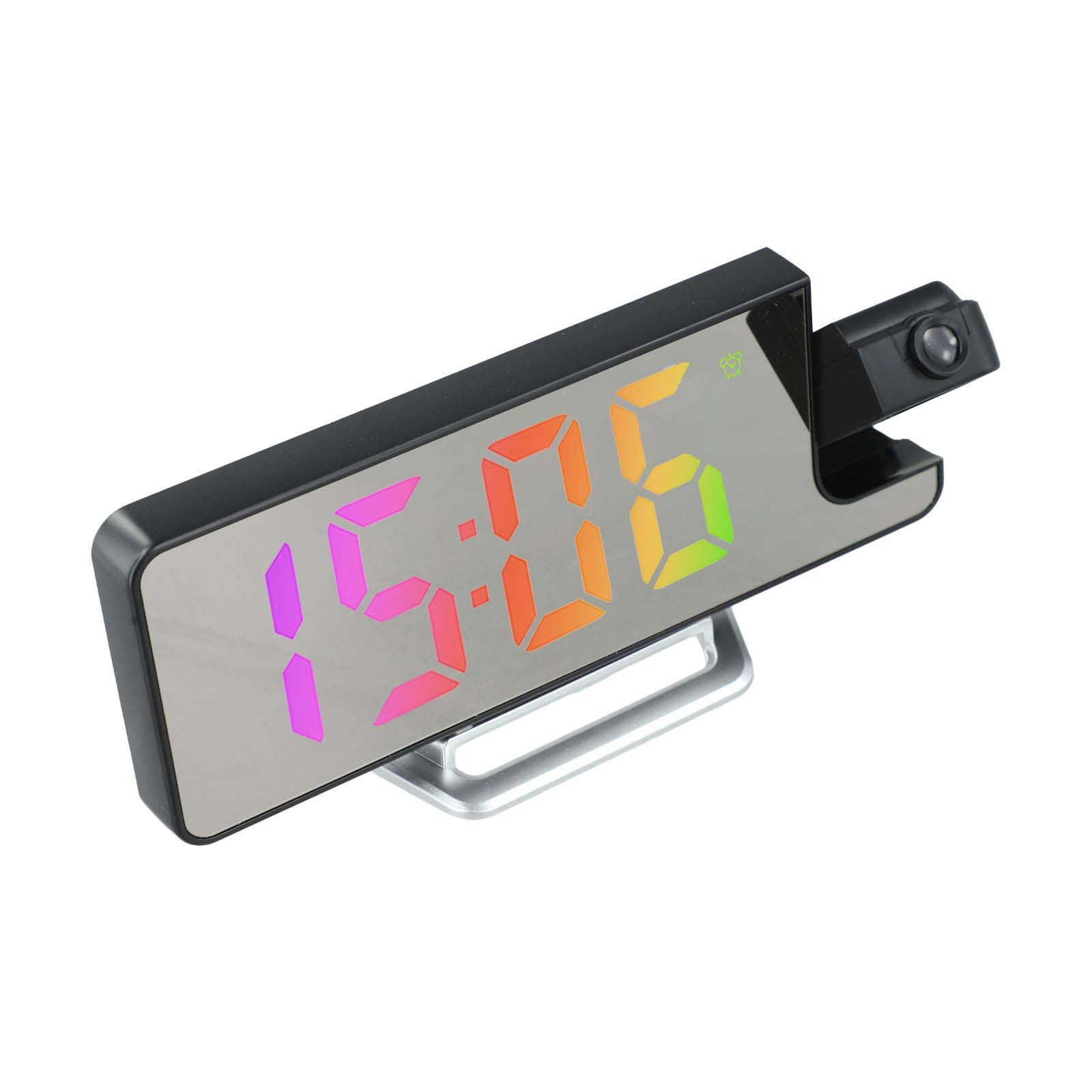 Temperature Sensing Electronic Clock Adjustable Angle Clear Time Display