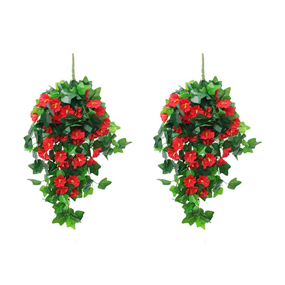 Artificial Flower Hanging Basket Flexible Arrangements Indoor Greenery