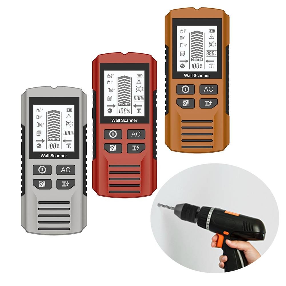 Détecteur de goujons soldes 7 en 1 avec écran LCD pour détection bois métal et câblage AC